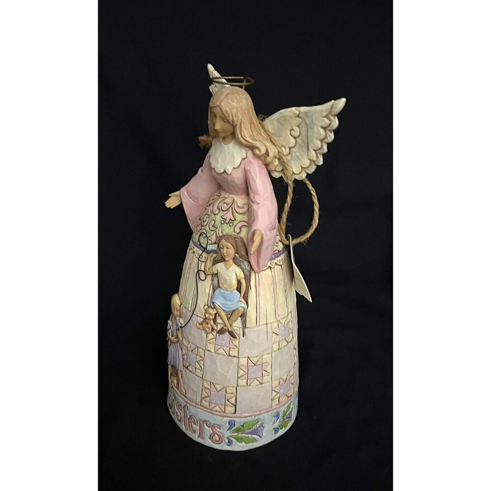 Jim Shore Heartwood Creek "MY SISTER MY FRIEND" #4009246 Angel w/3D detail 9" - Picture 5 of 11